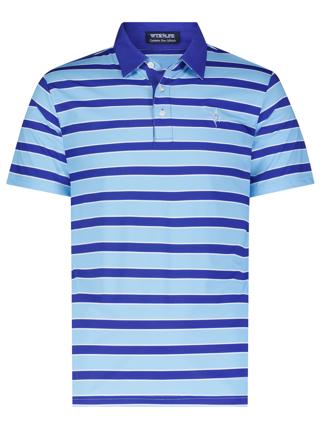 Fairway Striped Polo – White Water Life