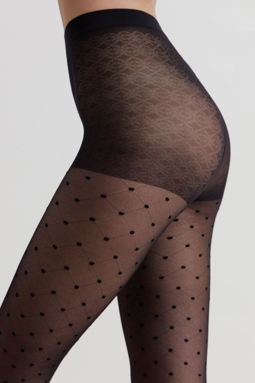 TheRanok.com Fantasy Tights Conte Pois - Geometric Dots Pattern — comparison shot