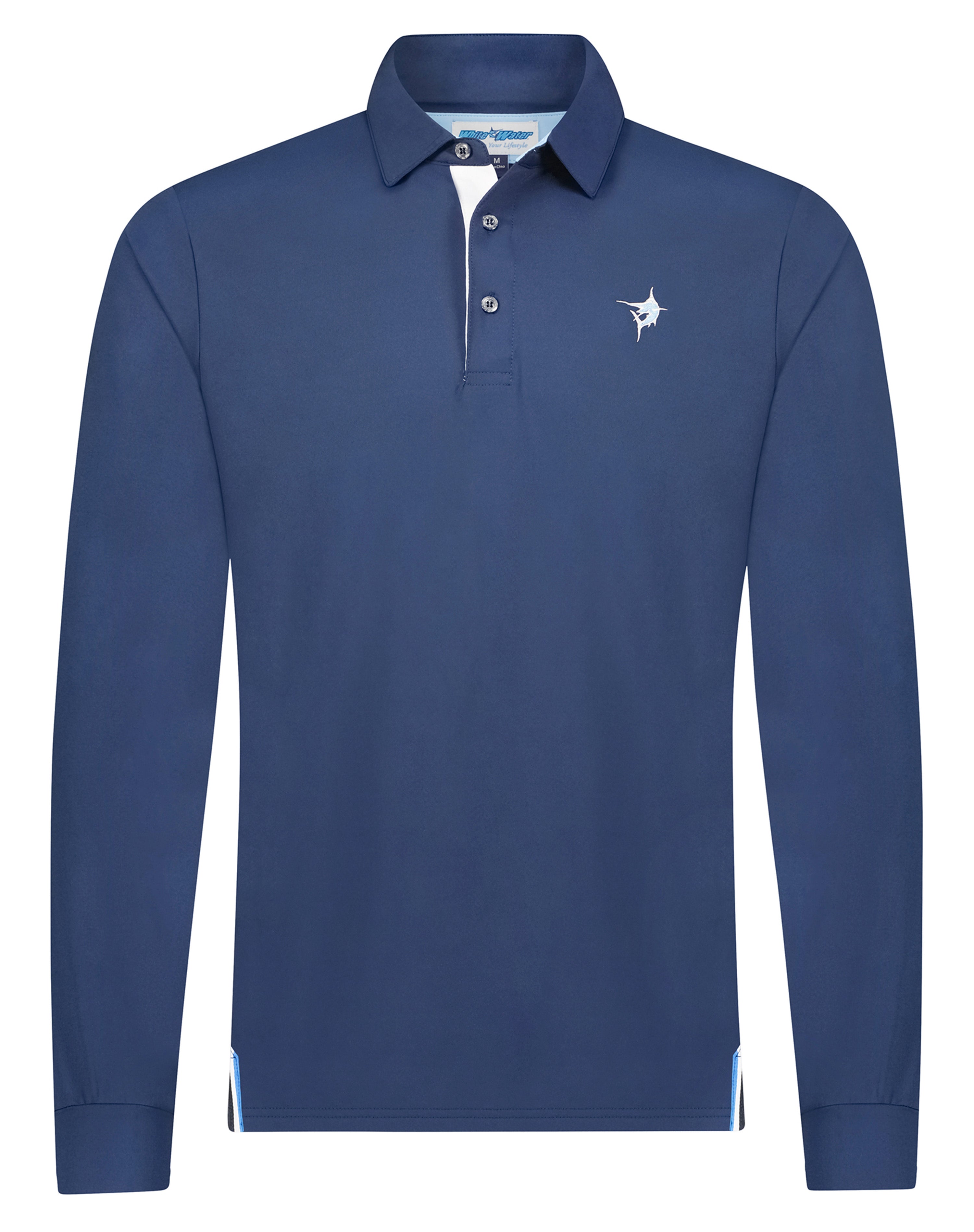 White Water Life Coast Long Sleeve Polo — main product shot