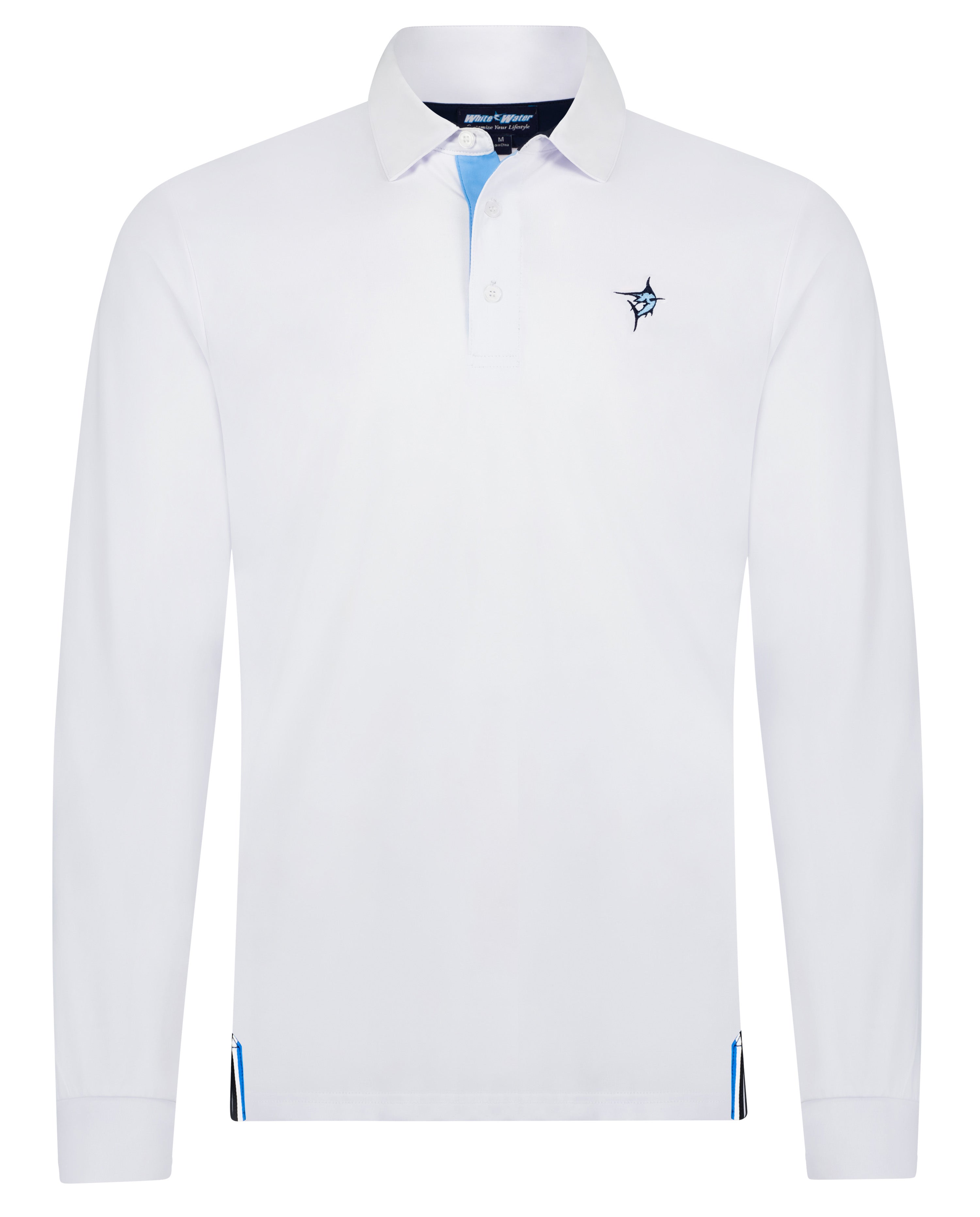 White Water Life Coast Long Sleeve Polo — main product shot