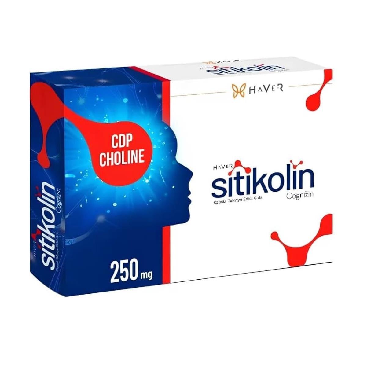 Haver Citicoline Cognizin 250mg Capsules - Brain Health & Cognitive Support Supplement for Adults & Children Over 11