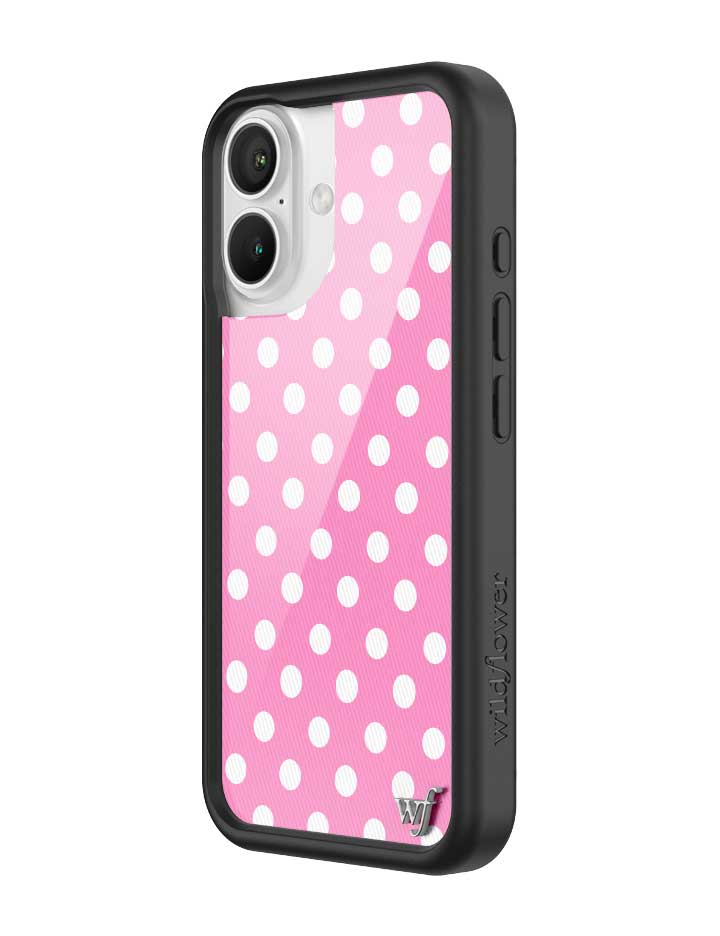 Polka Dot | Pink and White iPhone Case