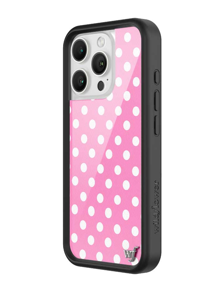 Polka Dot | Pink and White iPhone Case
