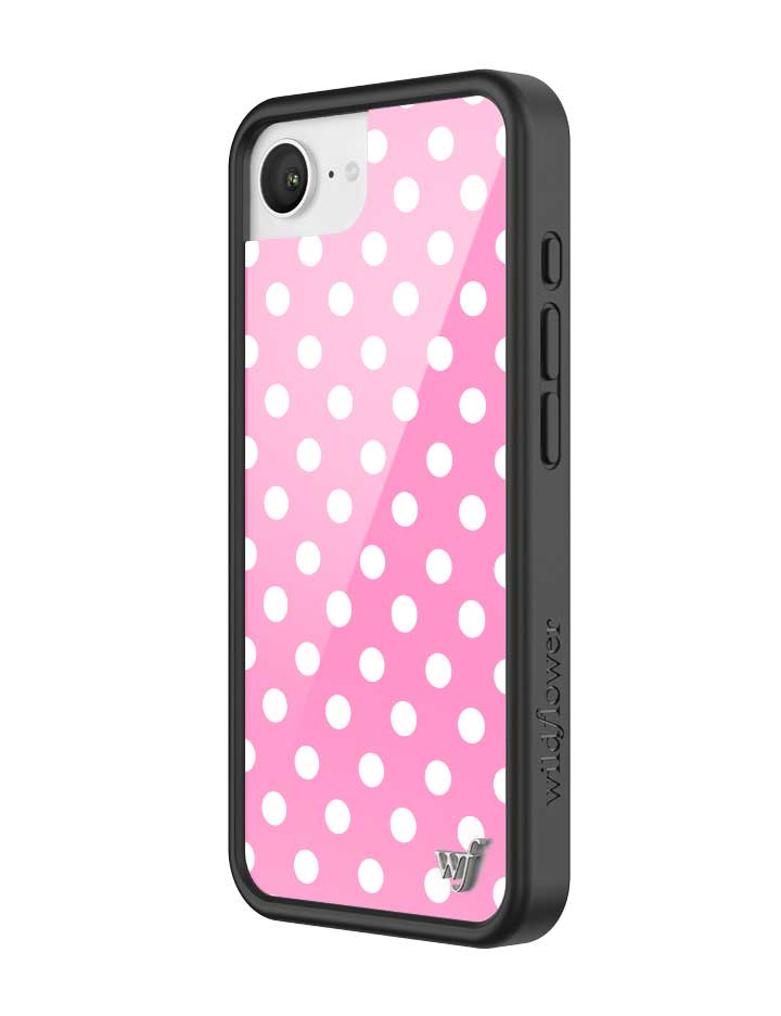 Polka Dot | Pink and White iPhone Case