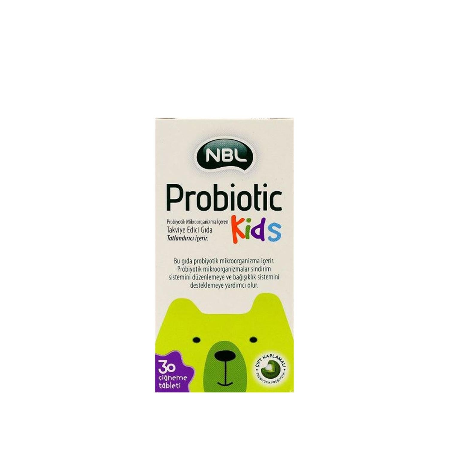 NBL Probiyotik Kids: Advanced Probiotic Supplement - Boost Your Child's Immunity & Gut Health - Digestive Support - 30 Easy Tablets