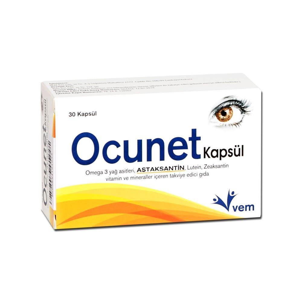 Ocunet Omega 3 Capsules with Lutein & Zeaxanthin - 30 Count