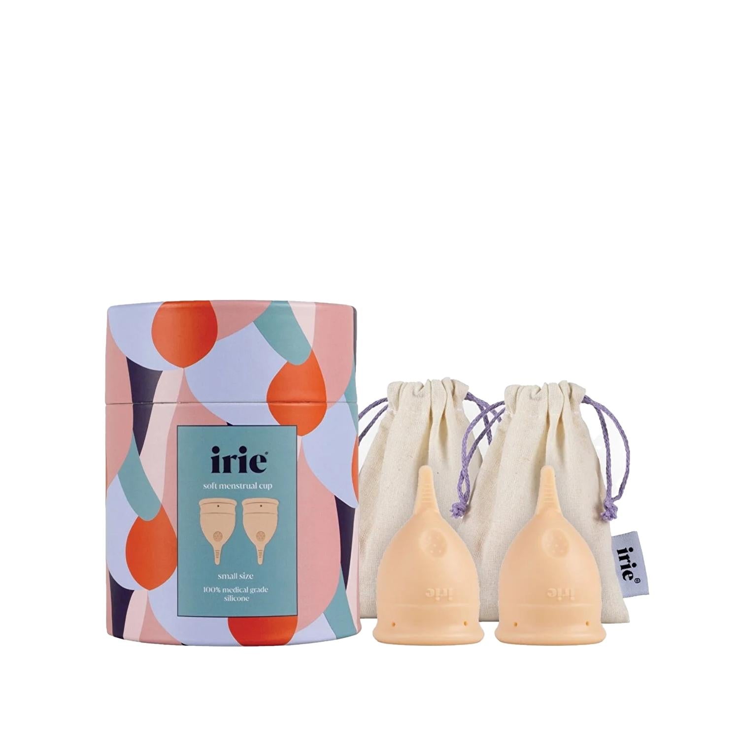 irie Nude Menstrual Cup Small 2 Pack - Eco-Friendly Reusable Menstruation Hygiene Solution for Women