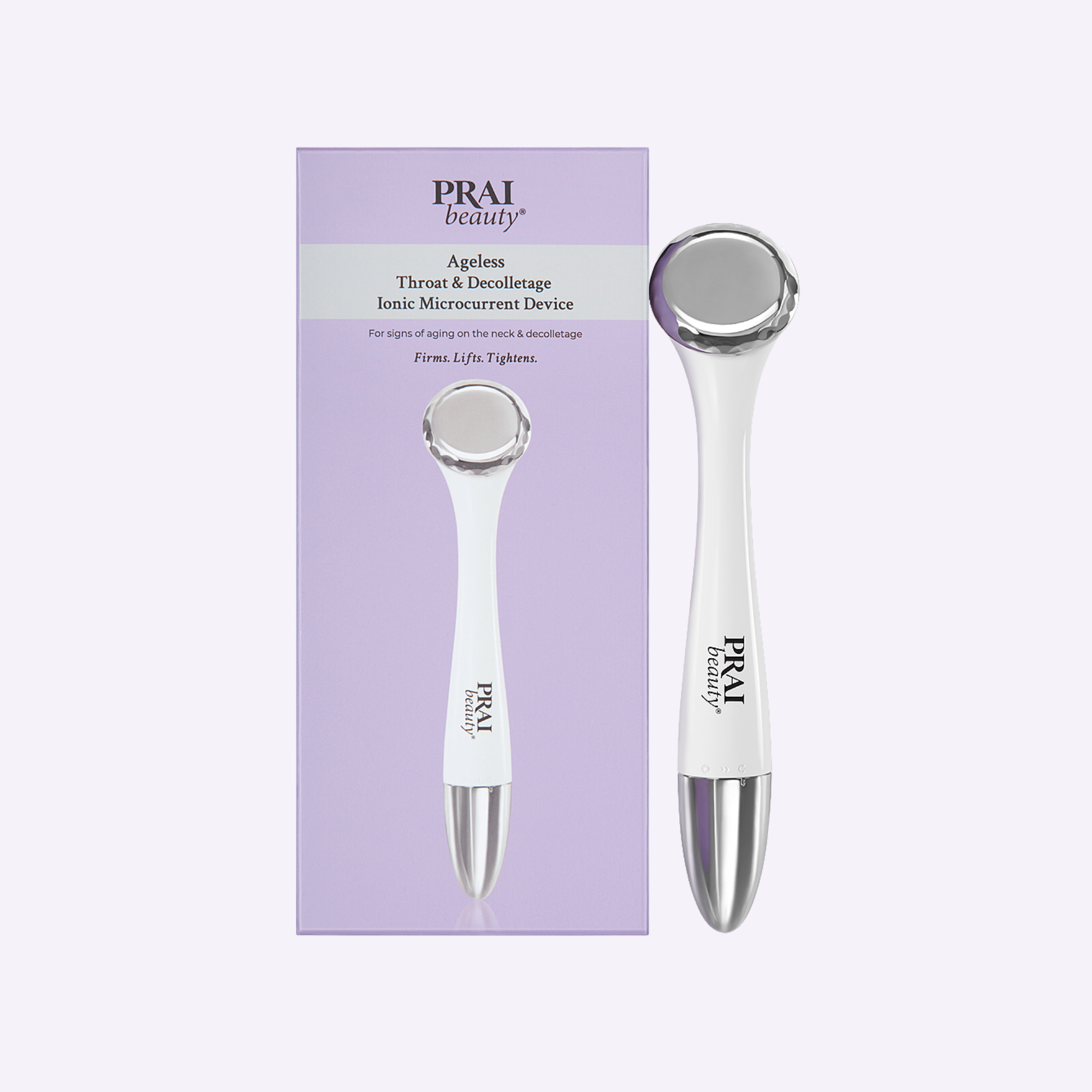 PRAI Beauty Ageless Throat & Decolletage Ionic Microcurrent Device — main product shot