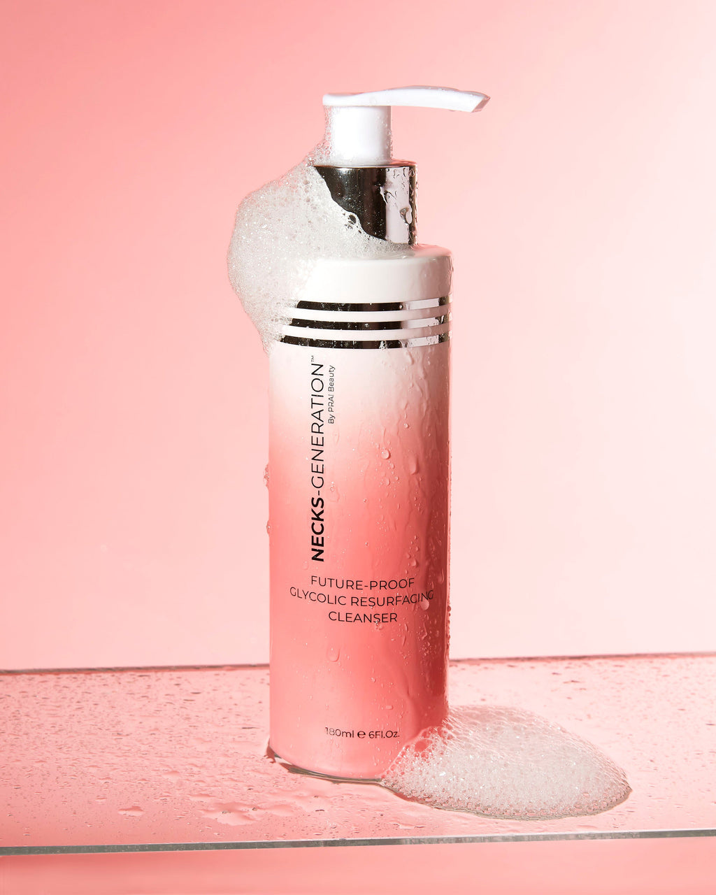 PRAI Beauty Necks-Generation Future-Proof Glycolic Resurfacing Cleanser — detail close-up