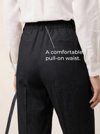 Linen Tailored Straight Full Length Pants LANDON