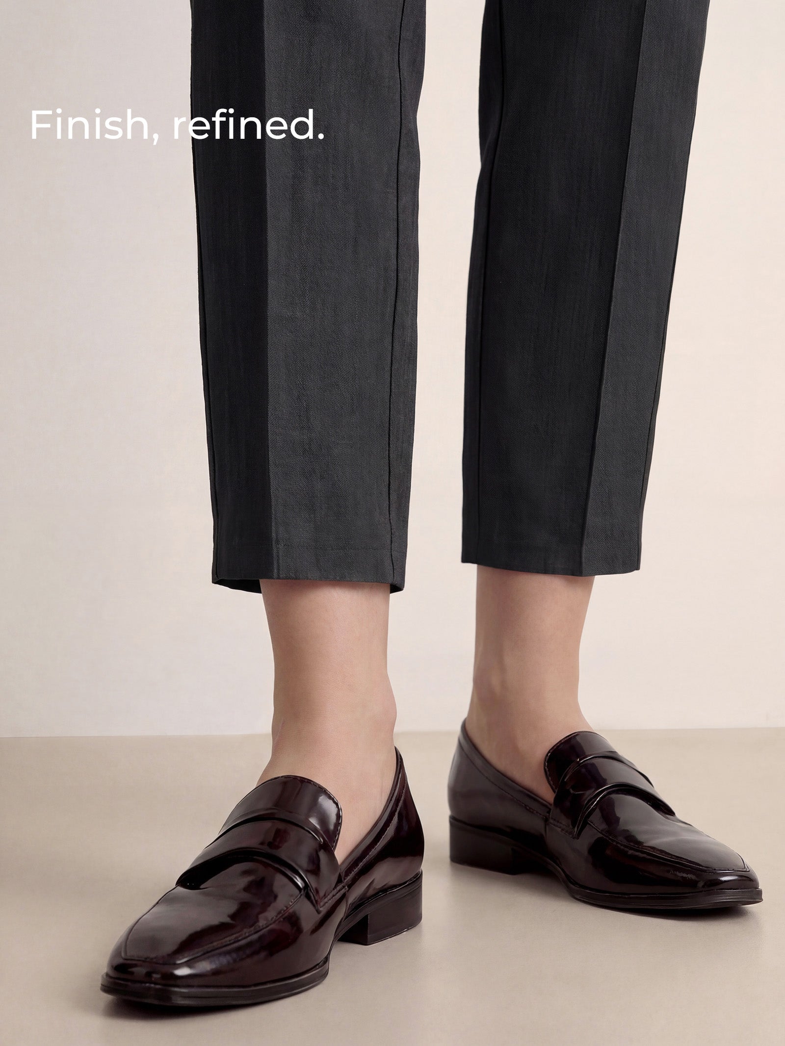 LINTICO Linen Tailored Straight Cropped Pants LOGAN — detail shot 7