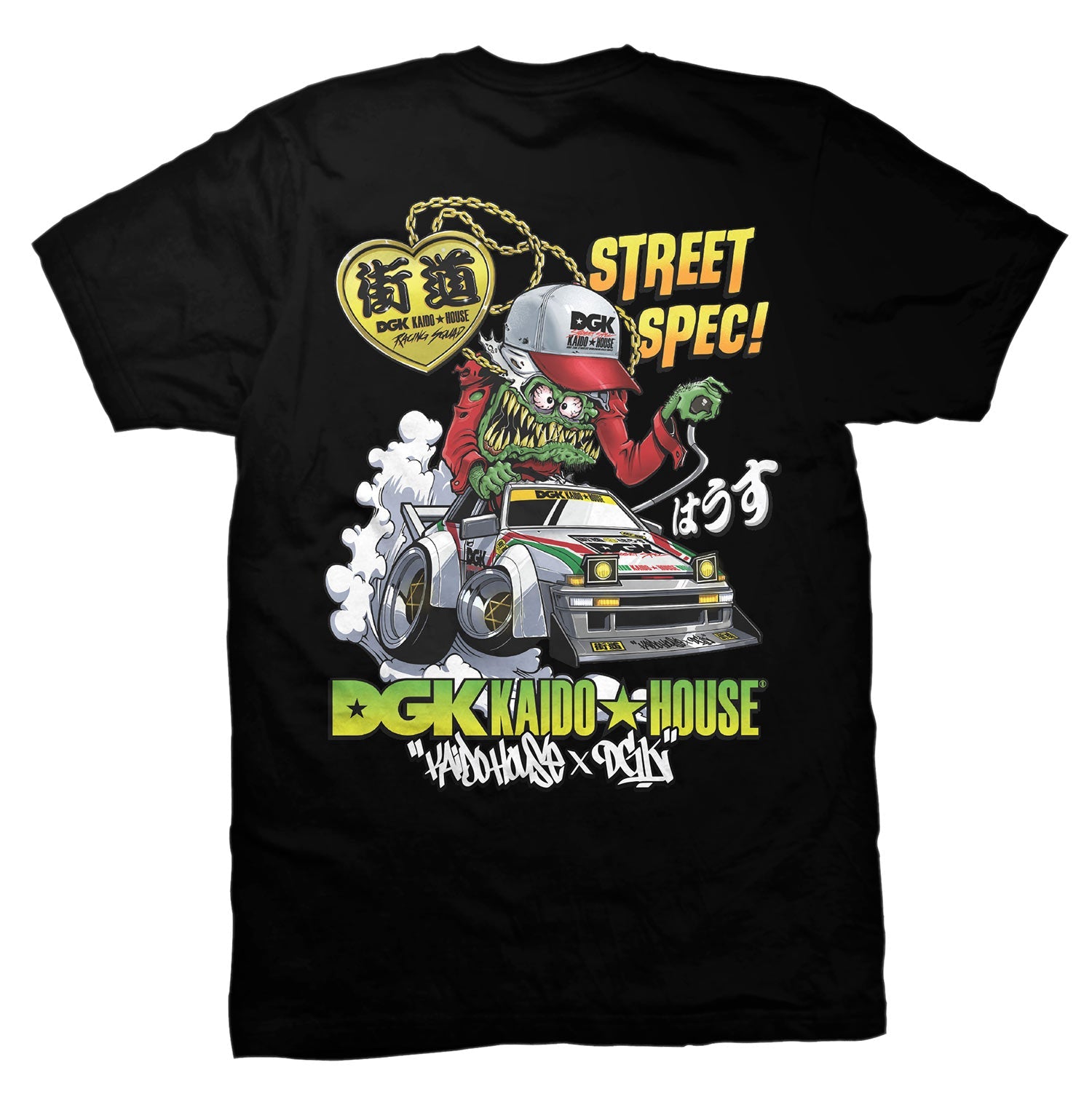DGK x Kaido House Wide Open T-Shirt - Black
