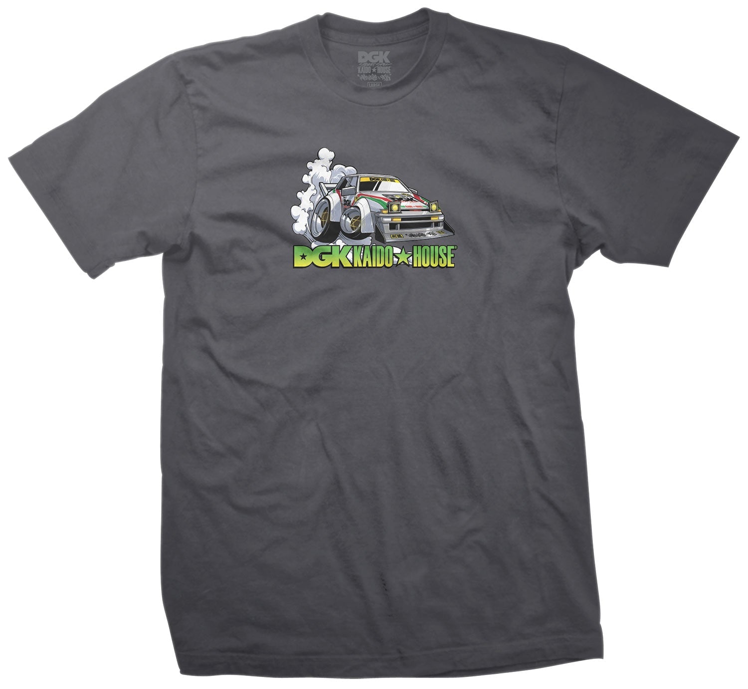 DGK x Kaido House Wide Open T-Shirt - Charcoal