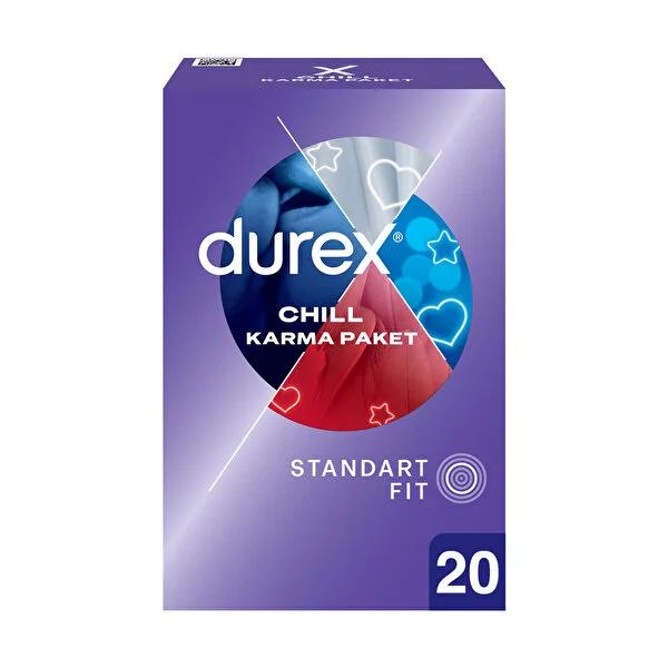 Durex Condoms Variety Pack - 20 Count, Lubricated & Extra Thin for Safe Intimacy