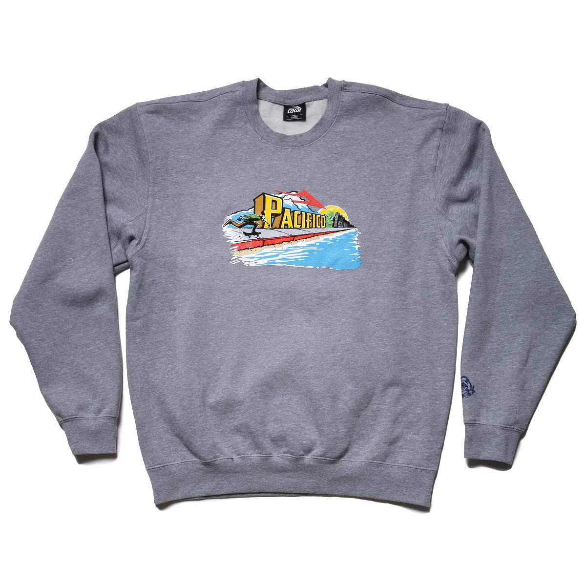 Lakai Push Crewneck Sweatshirt - Heather Grey by Skates USA