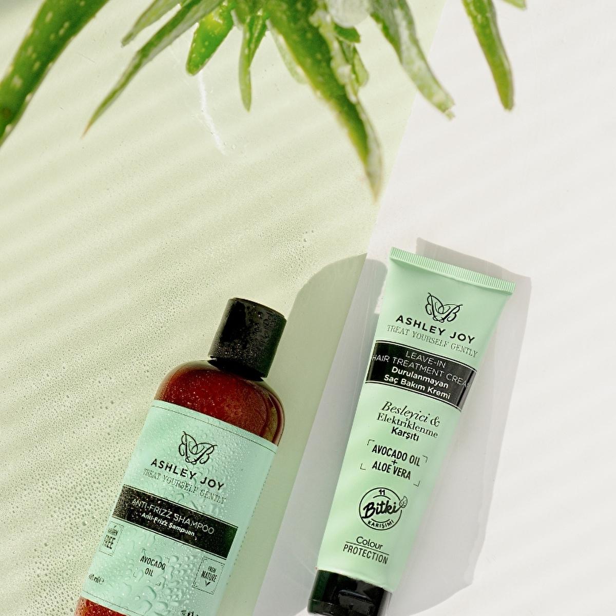 Ashley Joy Leave-In Hair Conditioner: Moisturizing Cream for Frizz Control & Color Protection with Avocado Oil & Aloe Vera - 150ml