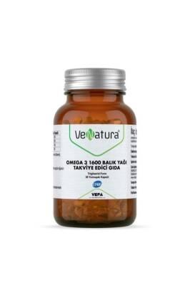 VeNatura Omega 3 1600mg Fish Oil Supplement: High EPA & DHA for Heart & Brain Health, Softgels