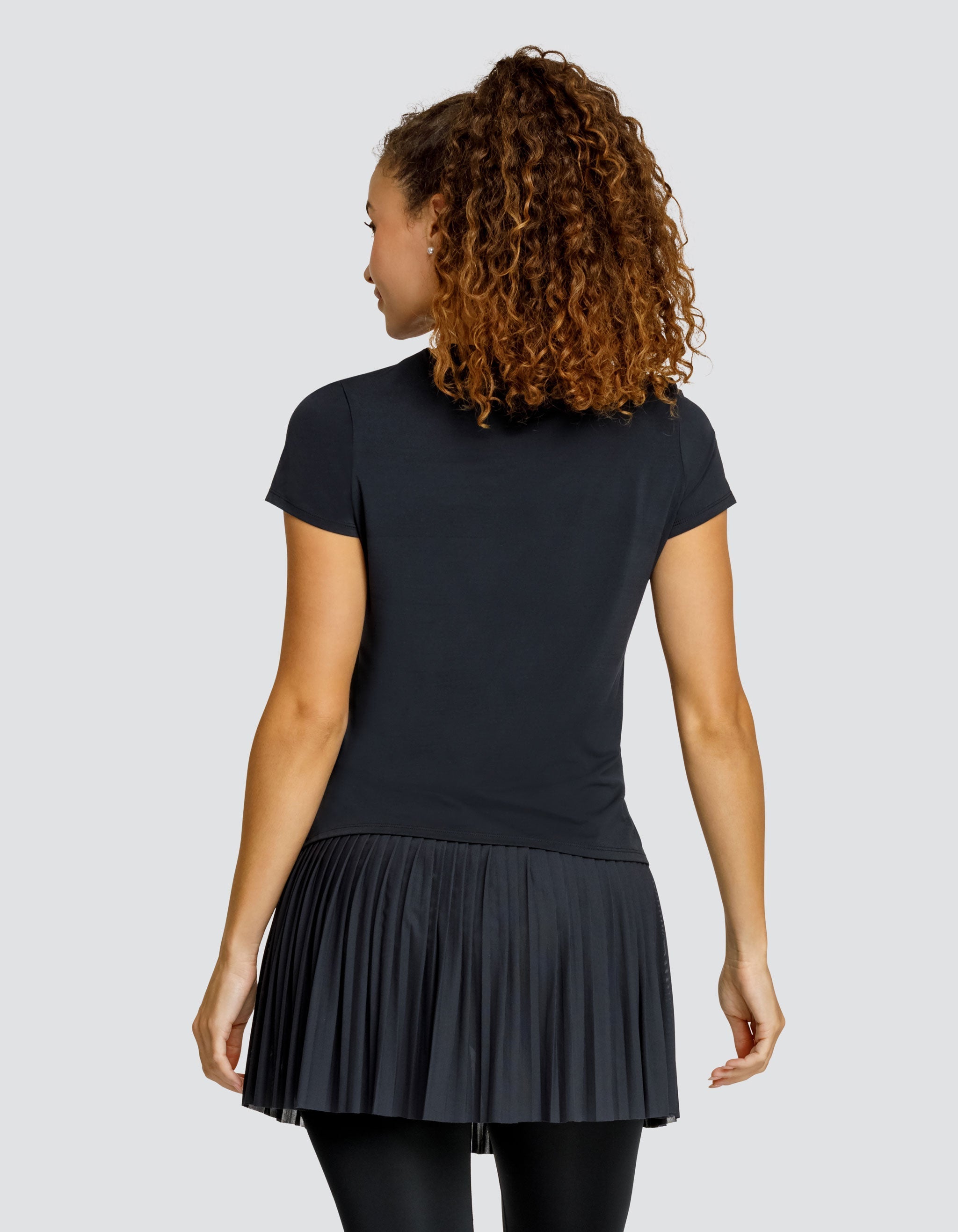 BIJOU BOXY SHORT SLEEVE TOP - ONYX BLACK