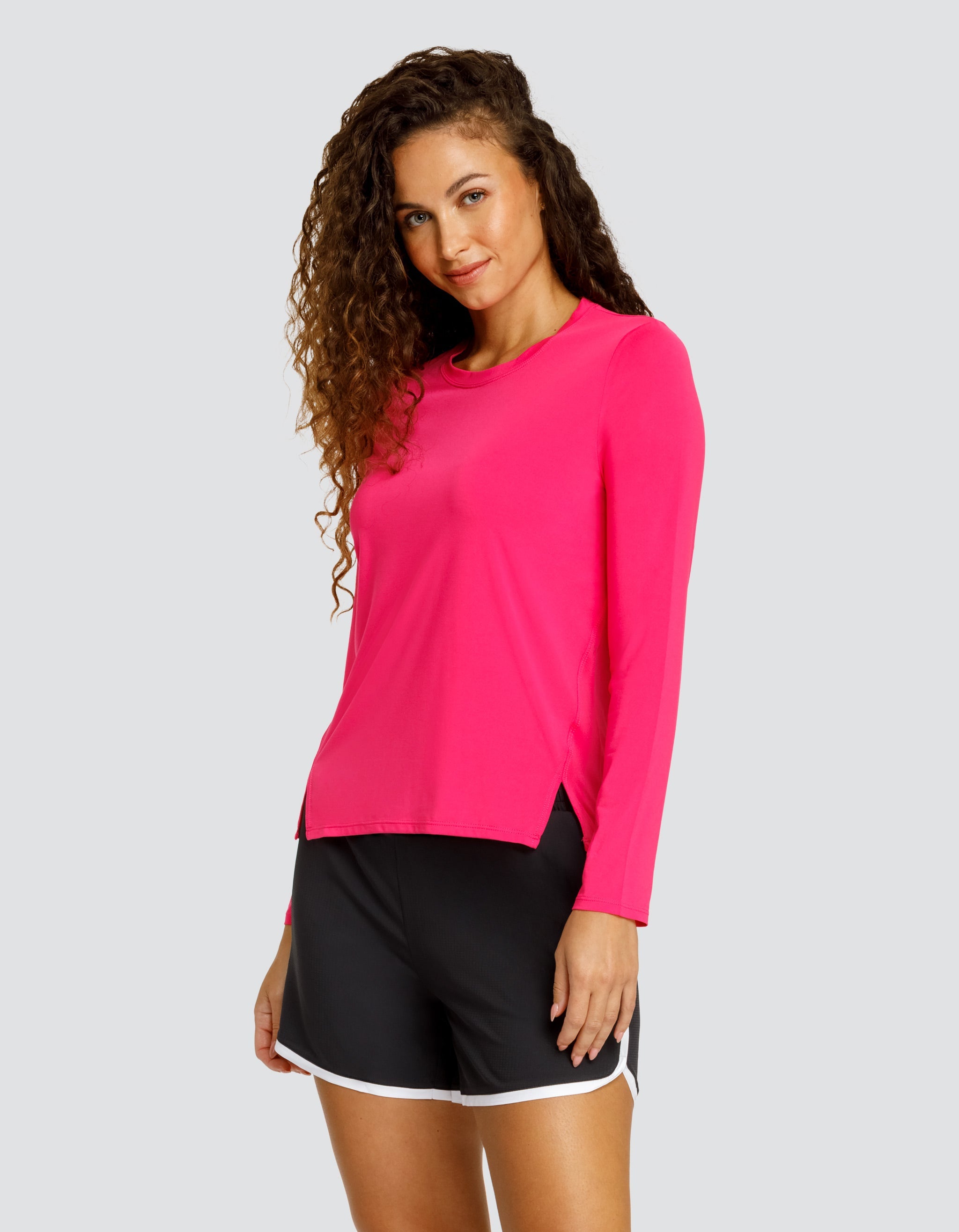 FRIDAY LONG SLEEVE TOP - VIVID PINK