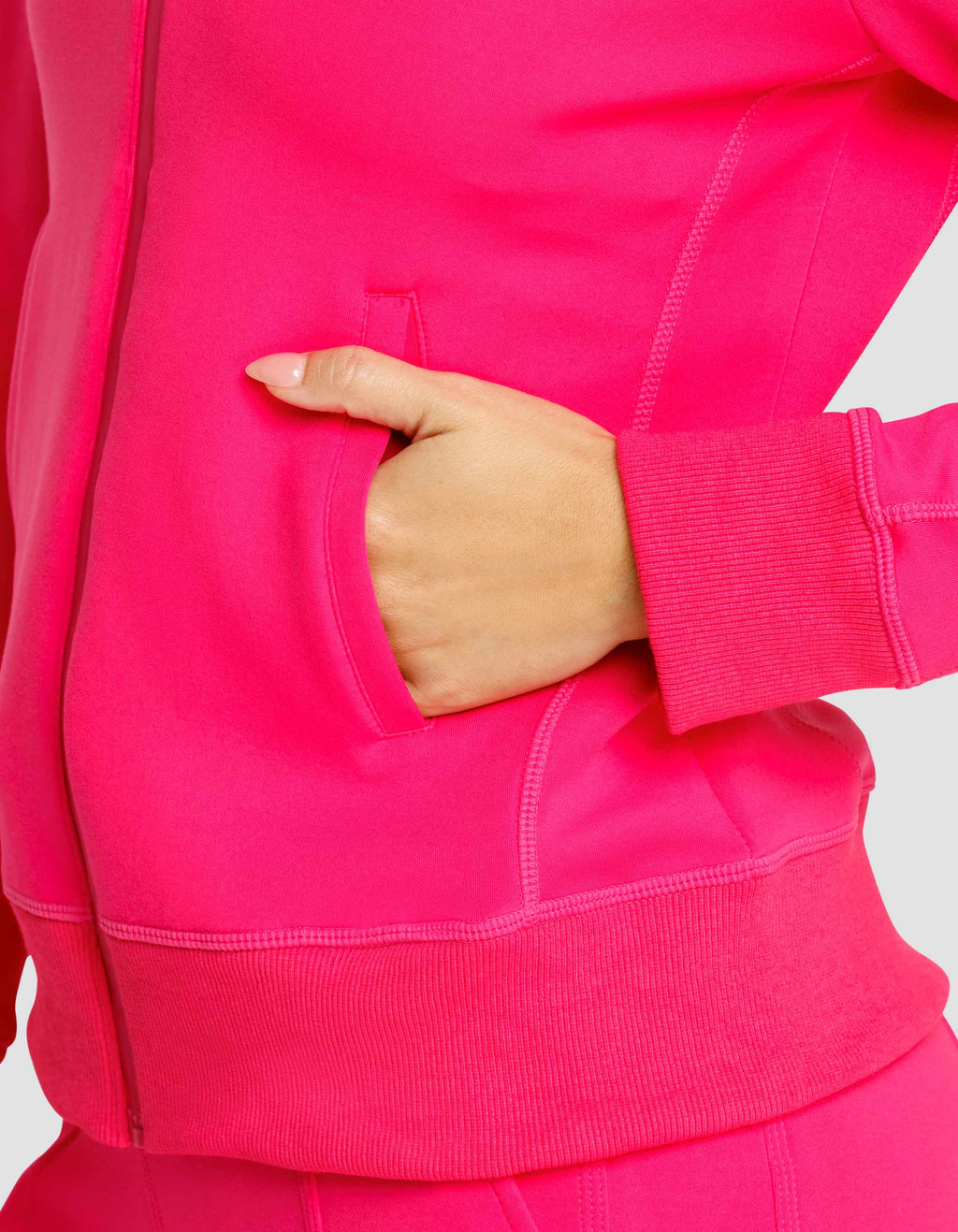 POPPI ZIP FRONT JACKET - VIVID PINK