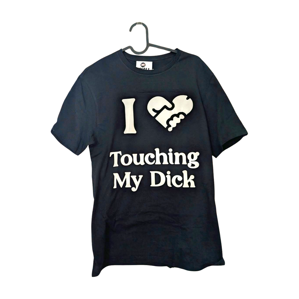 Hustle City Clothing I ♥ Touching My Dick Graphic T-Shirt — side view