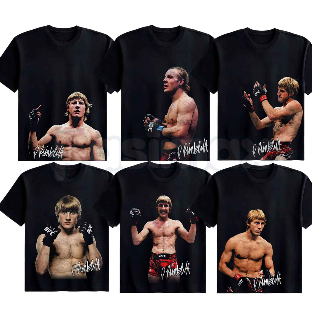 Paddy The Baddy Pimblett UFC Collection Menswear T Shirt – Funny MMA Fan Graphic Tee, Legendary Liverpool Scouse Fighter Unisex Cotton Streetwear Shirt