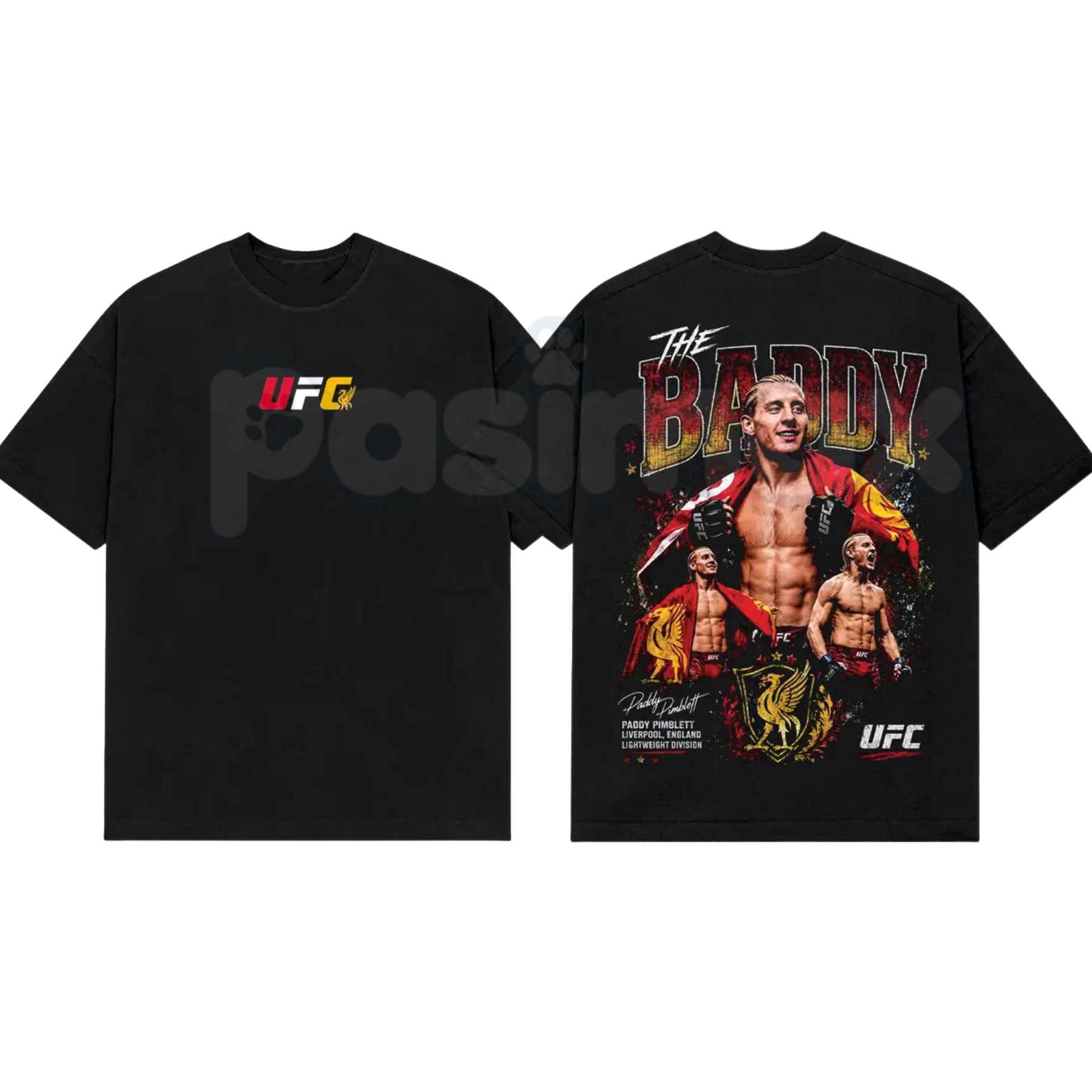 Paddy The Baddy Pimblett UFC Heavy Cotton Shirt – Vintage MMA Fan Graphic Tee, Legendary Liverpool Scouse Fighter Unisex Premium Streetwear T-Shirt