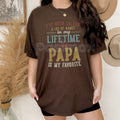 Pasimax "Papa Is My Favorite Name" Father's Day Papa T-Shirt - Heartfelt Grandfather Gift, Proud Papa Slogan Tee, Best Grandp