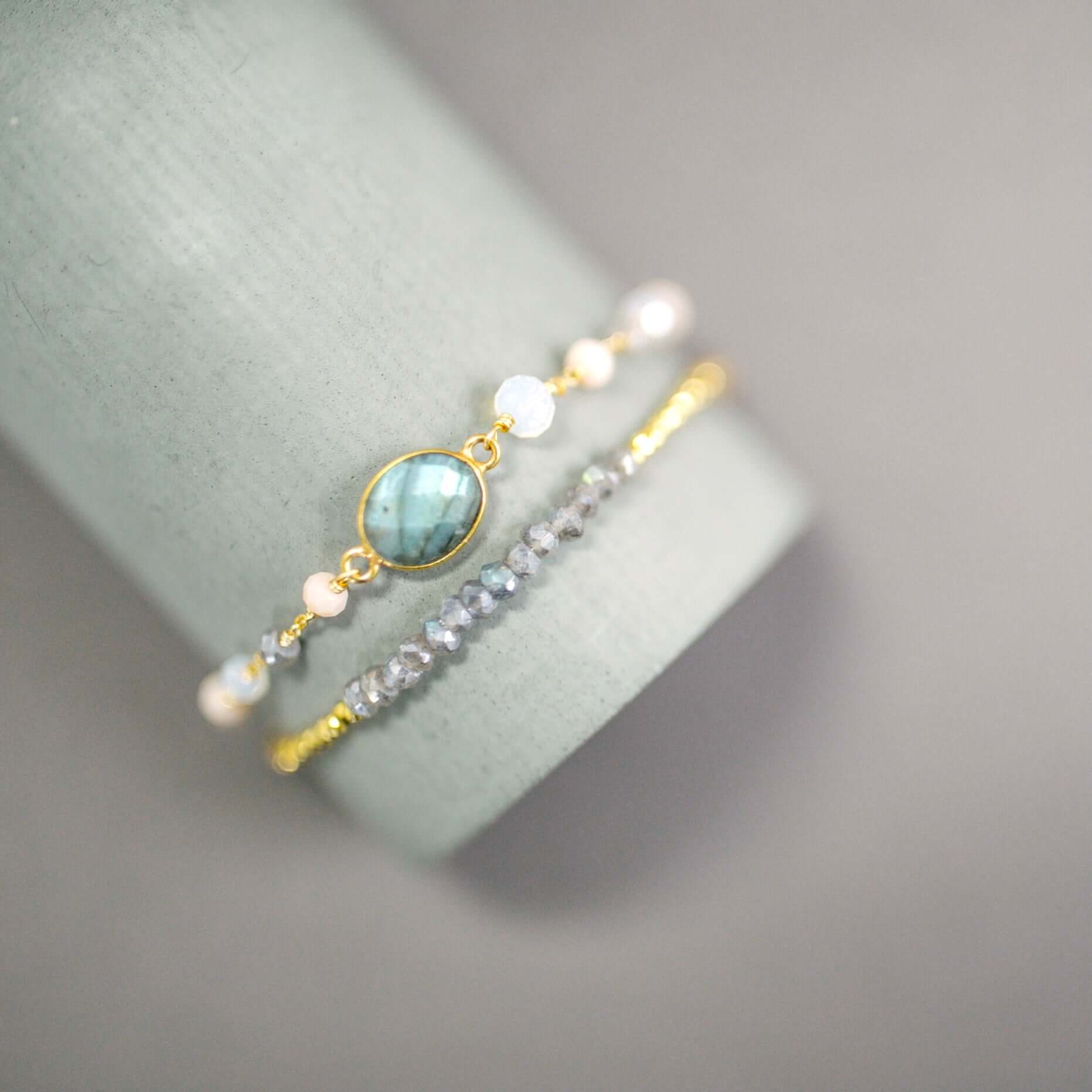 PARKEN JEWELRY Labradorite Bracelet Set — main product shot