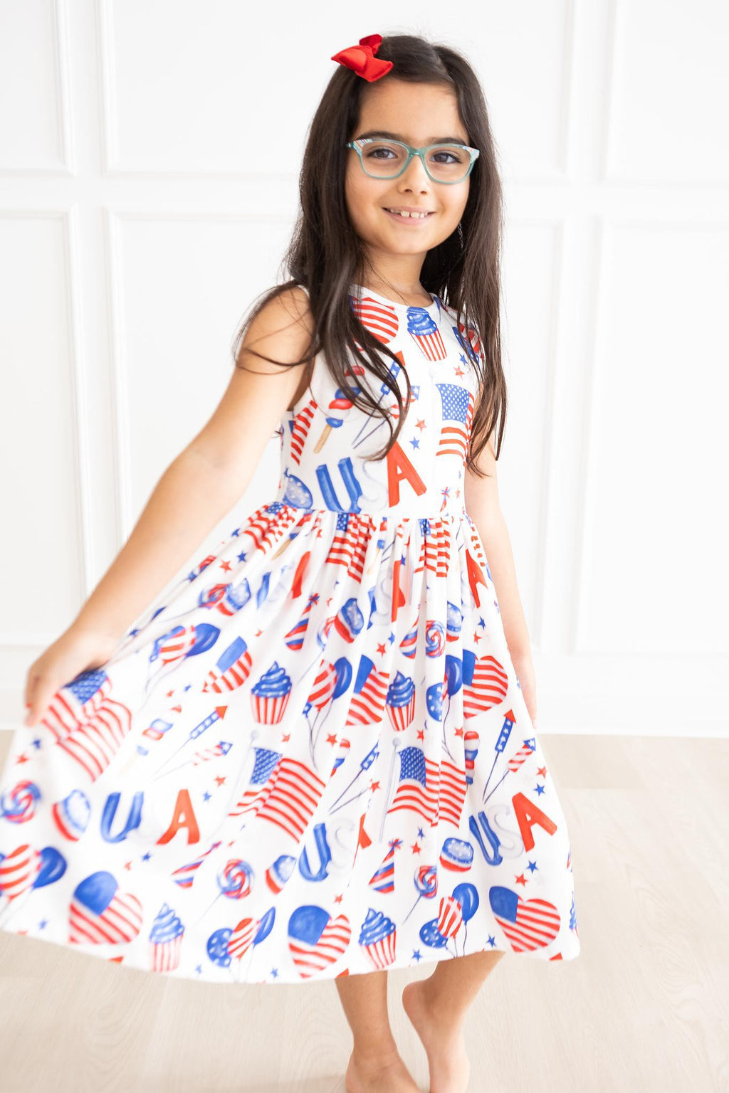 Mila & Rose ® SALE Party in the USA Tank Twirl Dress — comparison shot