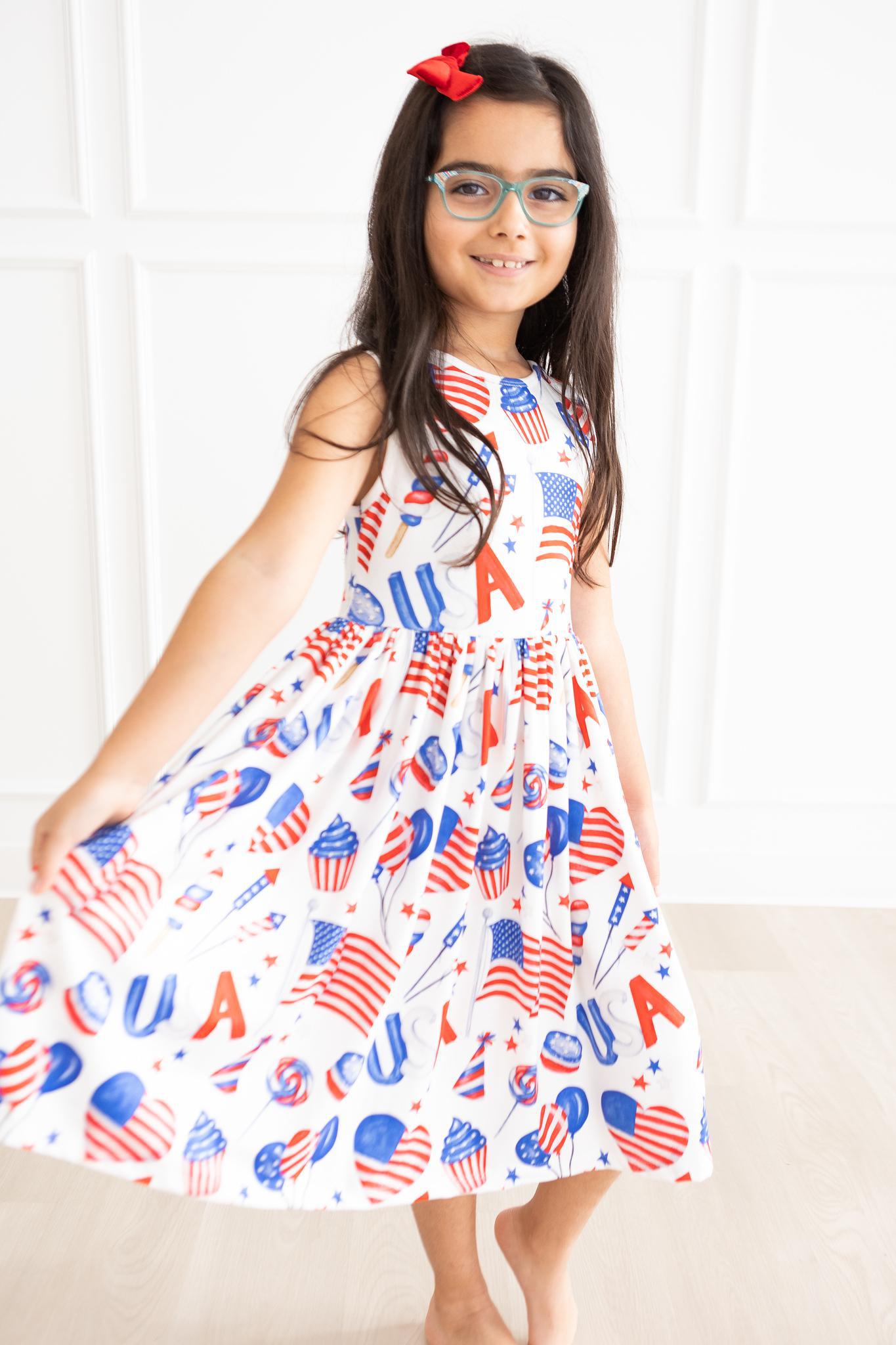 Mila & Rose ® SALE Party in the USA Tank Twirl Dress — comparison shot