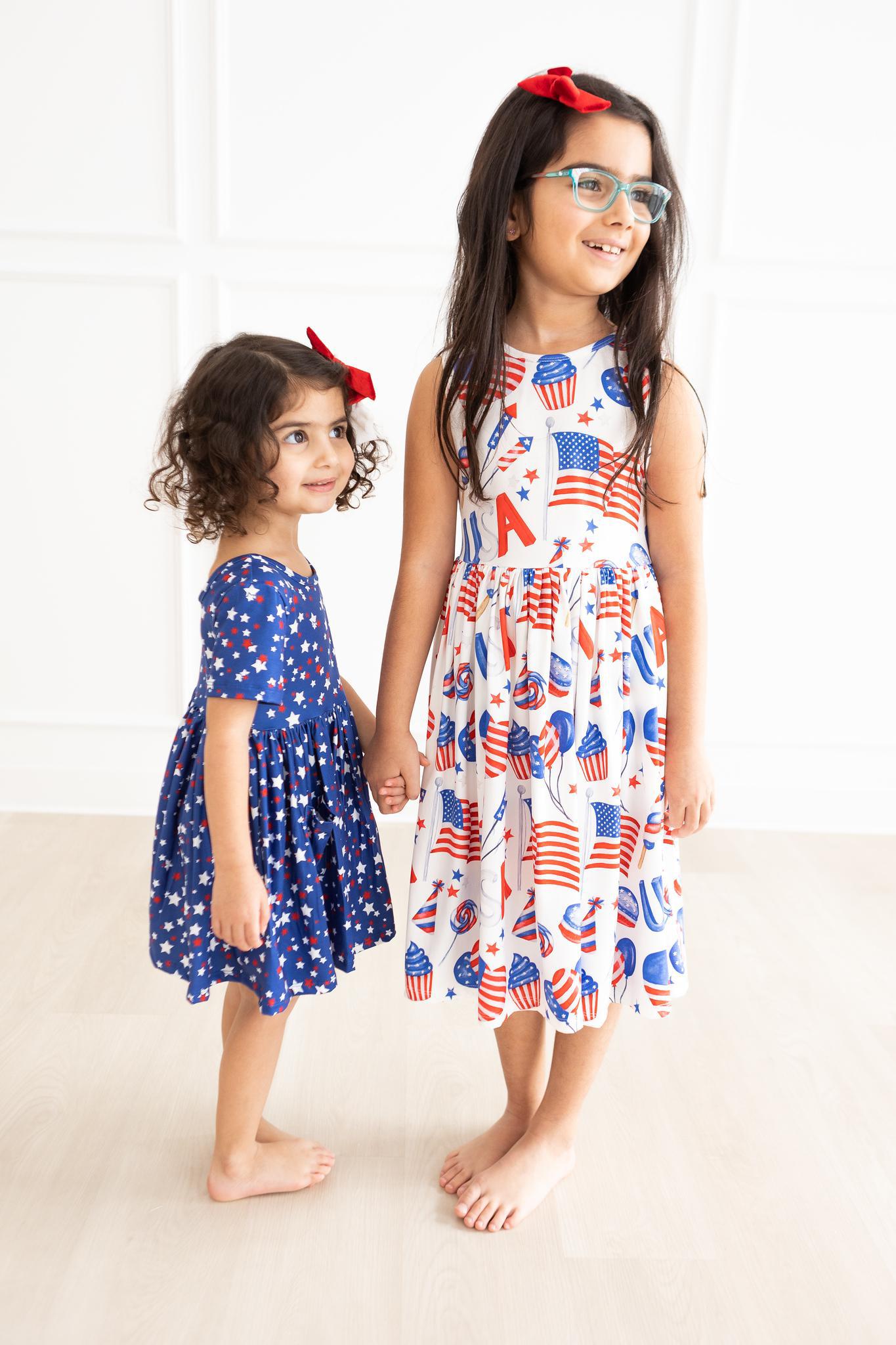 Mila & Rose ® SALE Party in the USA Tank Twirl Dress — side view