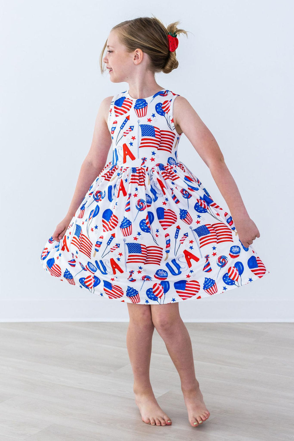 Mila & Rose ® SALE Party in the USA Tank Twirl Dress — back view