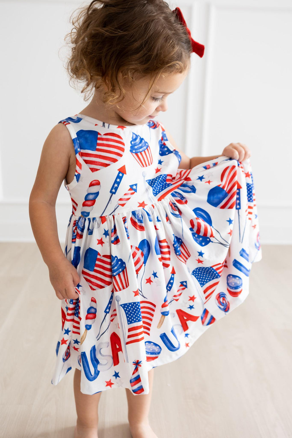 Mila & Rose ® SALE Party in the USA Tank Twirl Dress — size reference