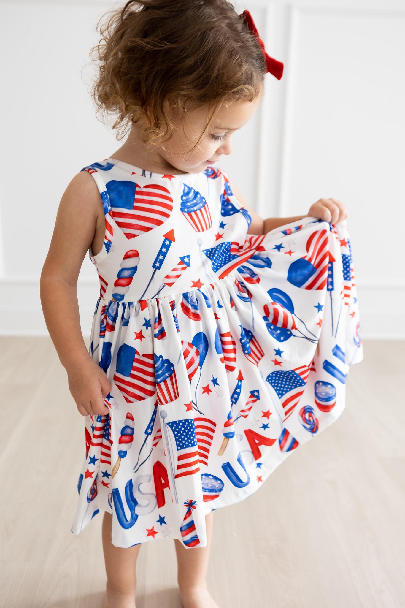 Mila & Rose ® SALE Party in the USA Tank Twirl Dress — size reference