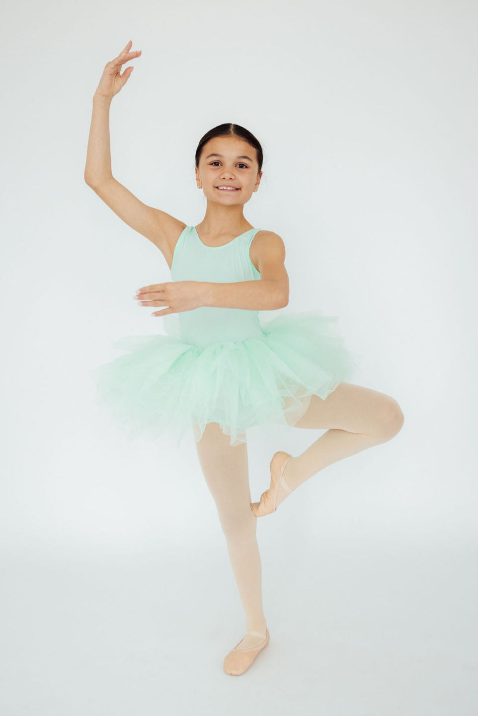 Mila & Rose ® Pastel Green Tank Tutu Leotard — lifestyle context