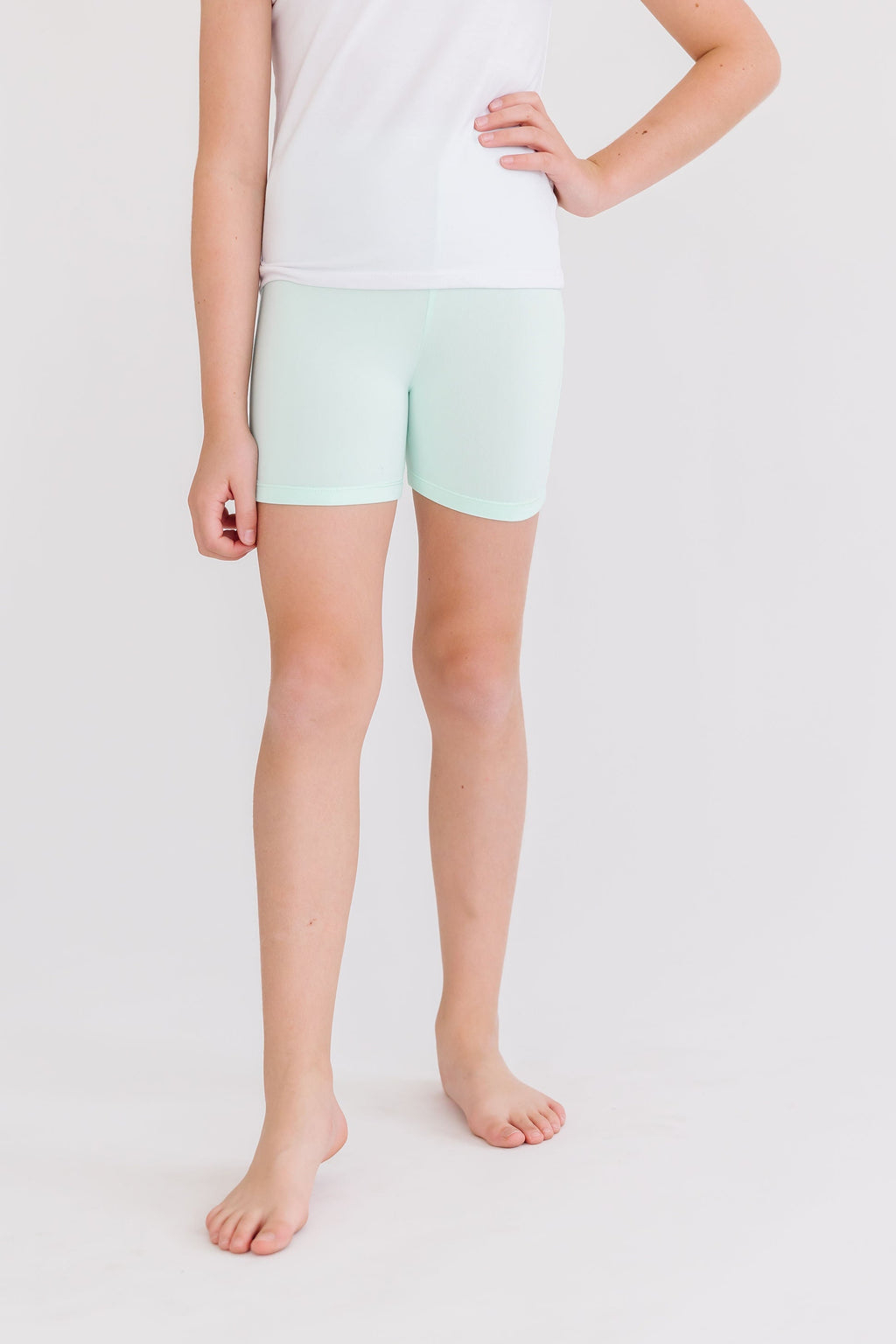 Mila & Rose ® Pastel Green Twirl Shorts — detail close-up