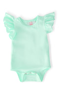 Mila & Rose ® Pastel Green S/S Flutter Bodysuit — main product shot