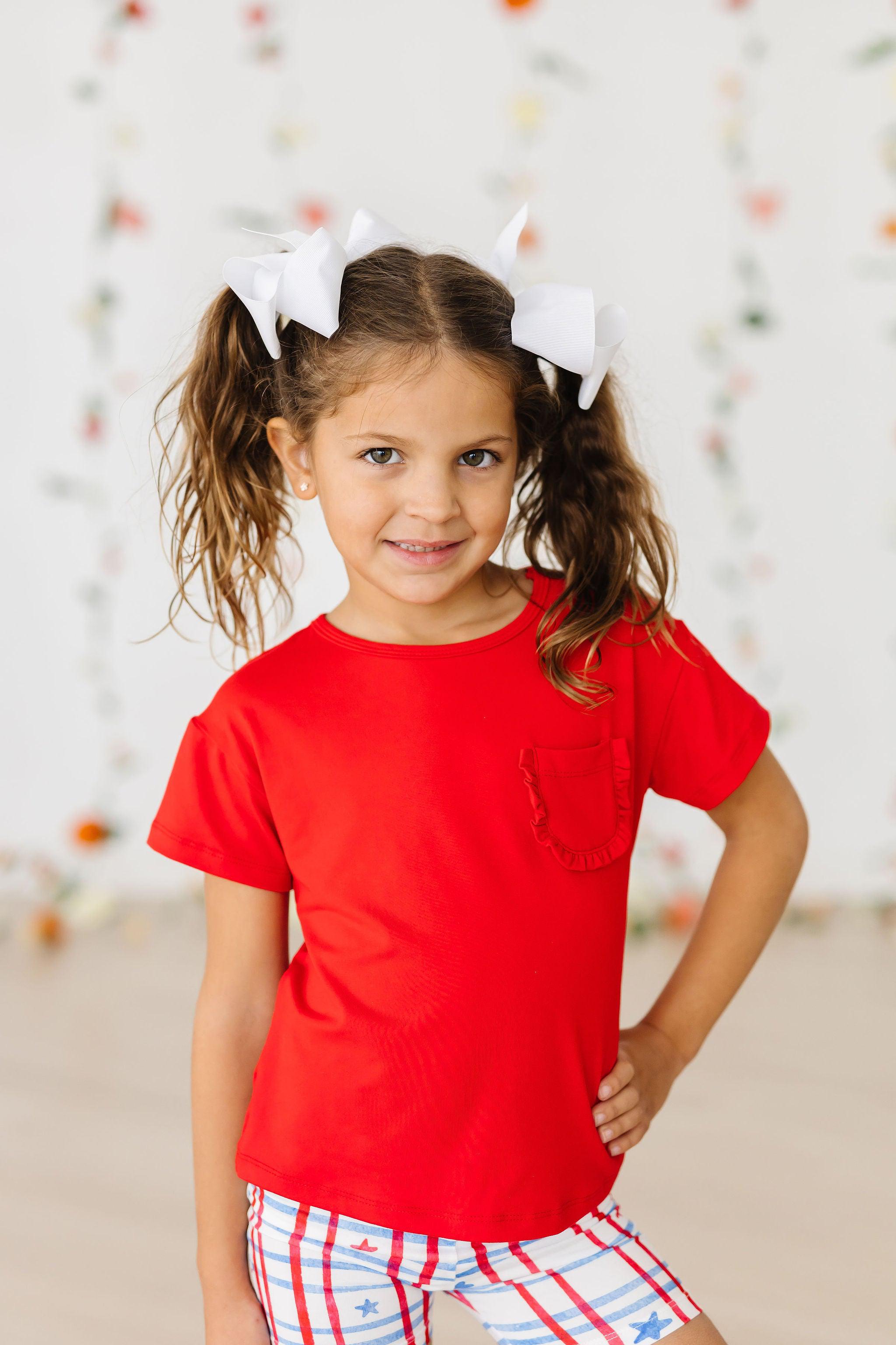 Mila & Rose ® Patriotic Plaid Twirl Shorts — alternative angle
