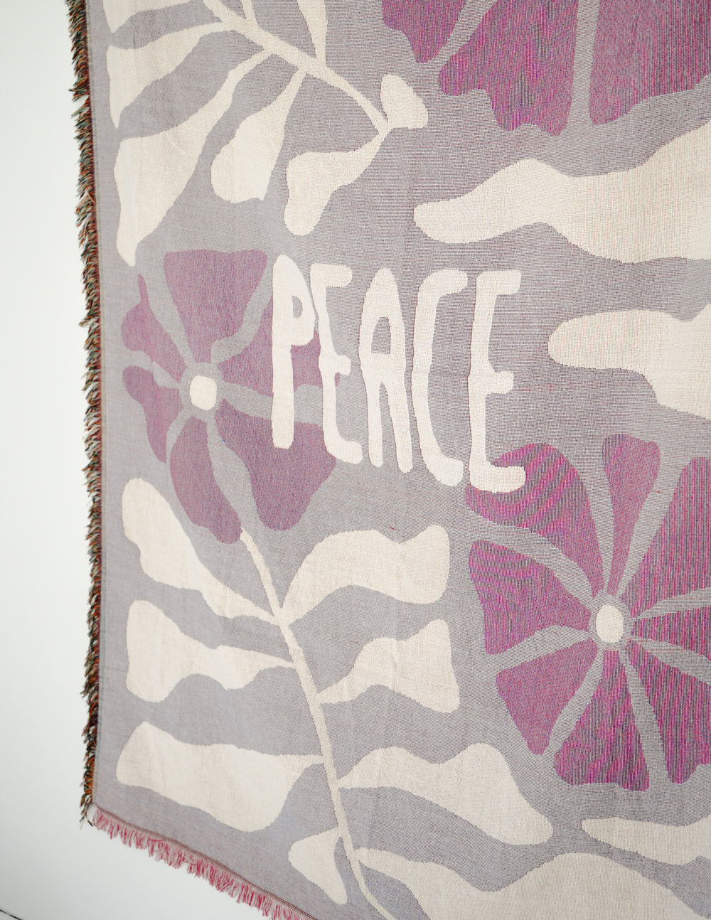 Elevated Faith Peace Throw Blanket — detail close-up