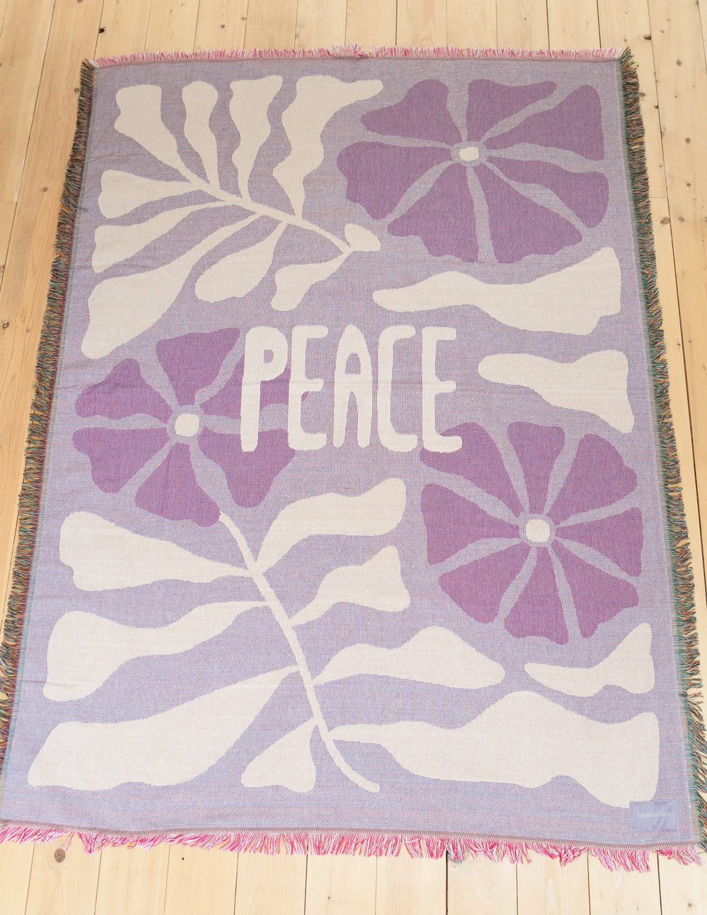 Elevated Faith Peace Throw Blanket — back view