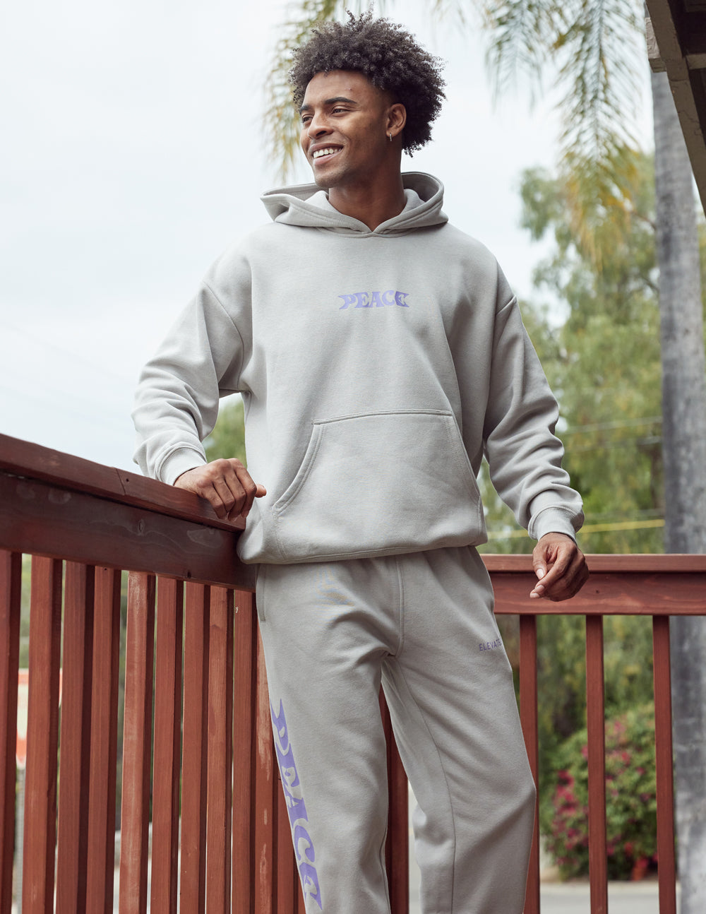 Elevated Faith Peace Unisex Hoodie — detail close-up