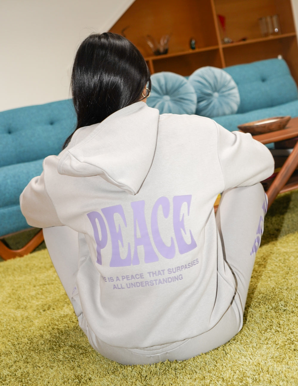 Elevated Faith Peace Unisex Hoodie — side view