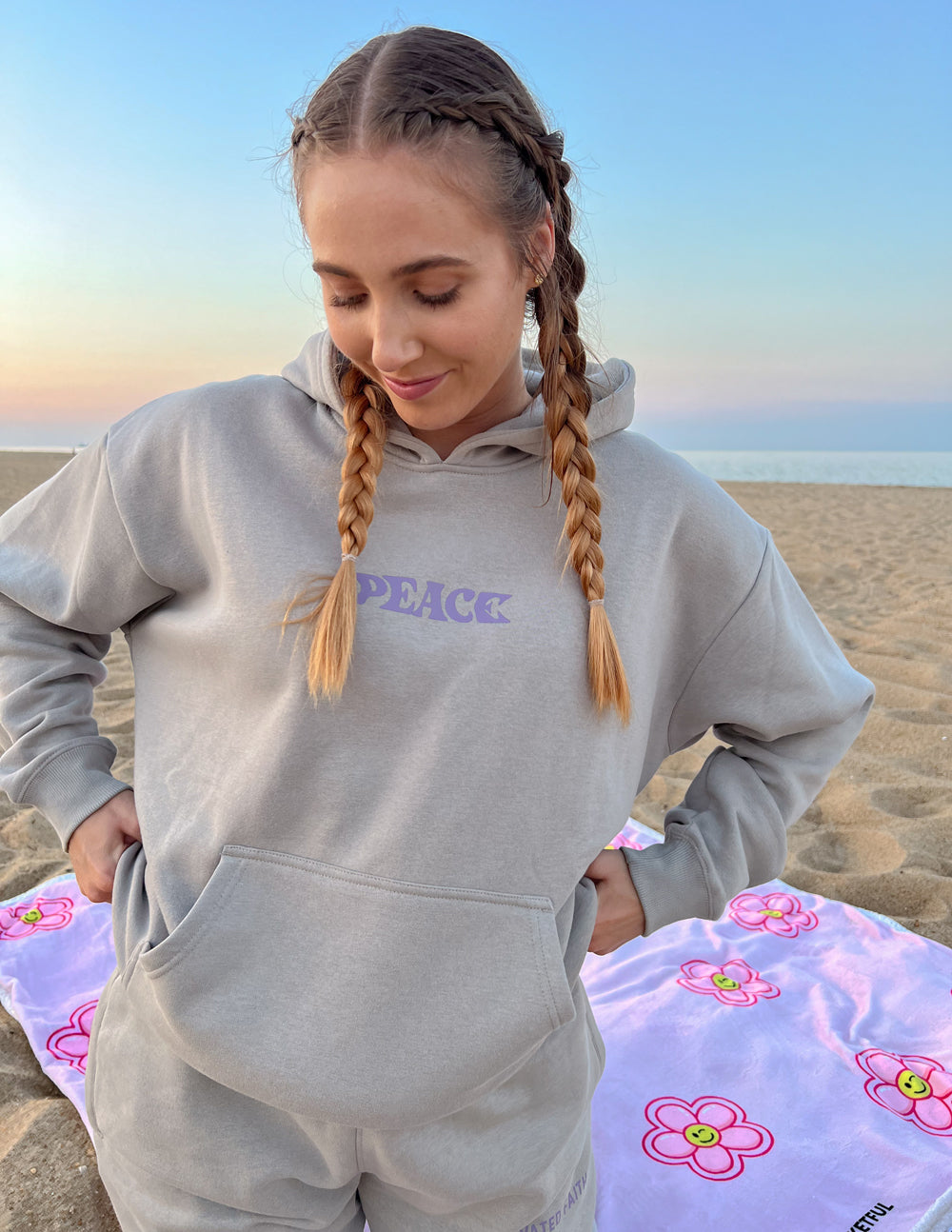 Elevated Faith Peace Unisex Hoodie — size reference