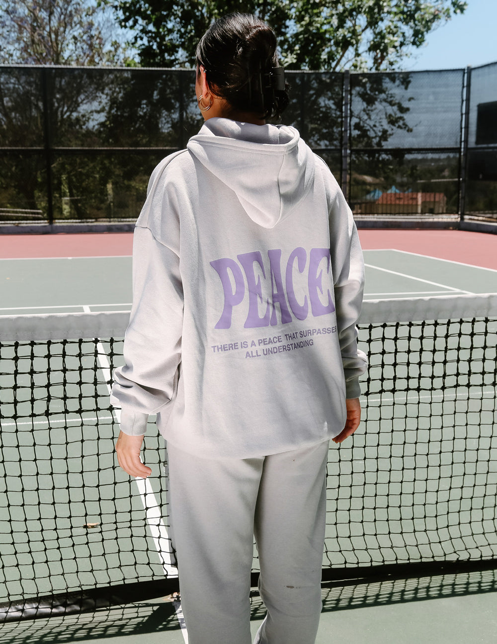 Elevated Faith Peace Unisex Hoodie — comparison shot