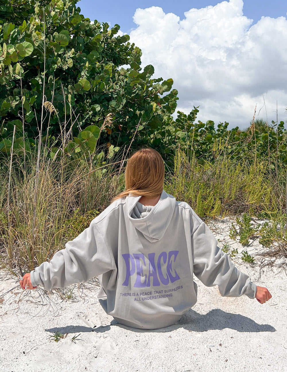 Elevated Faith Peace Unisex Hoodie — packaging