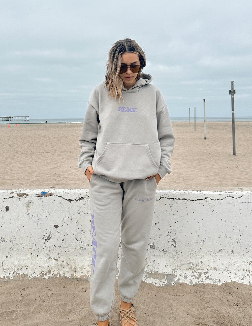 Elevated Faith Peace Unisex Sweatpant — detail close-up