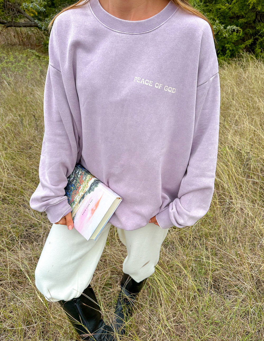 Elevated Faith Peace of God Unisex Crewneck — detail shot 8