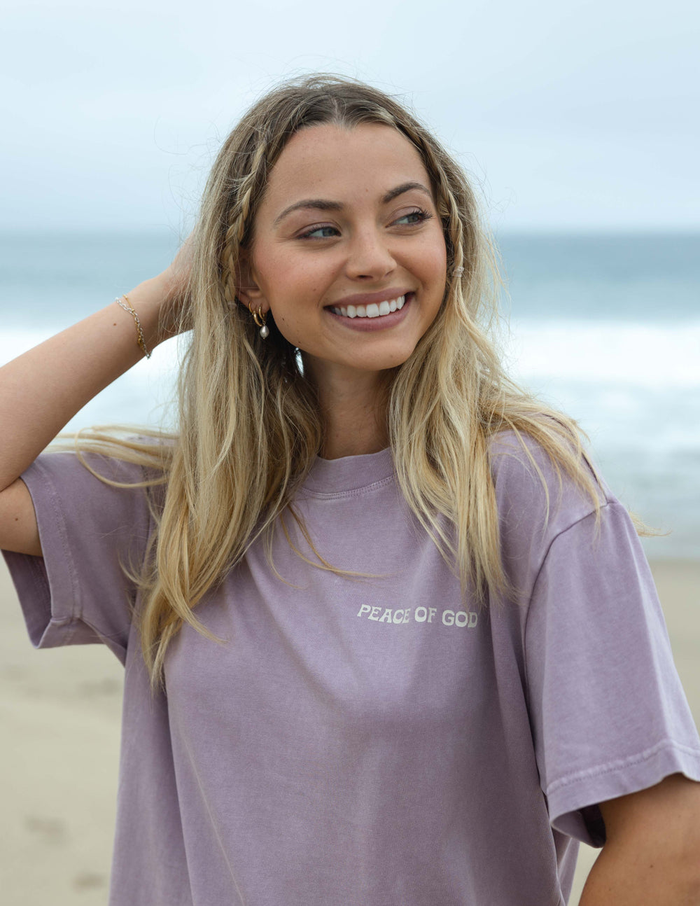 Elevated Faith Peace of God Unisex Tee — construction detail