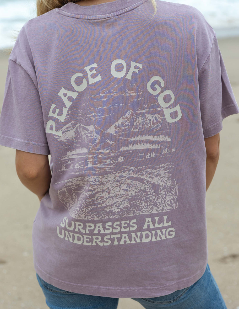 Elevated Faith Peace of God Unisex Tee — lifestyle worn / used context